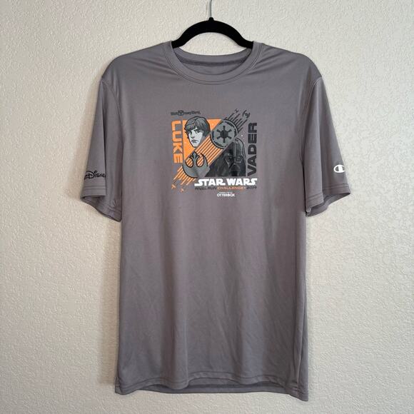 Disney‎ Star Wars Rival Run Challenge Luke Vader Gray T-Shirt - Picture 1 of 5